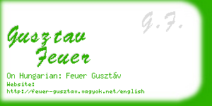 gusztav feuer business card