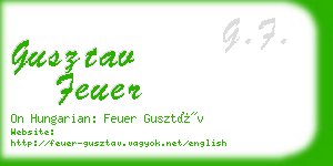 gusztav feuer business card